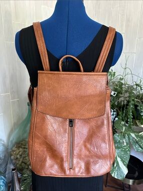 Zac Posen for Target Caramel Brown Faux Leather Backpack